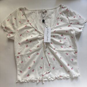For Love & Lemons Blossom Pointelle Top